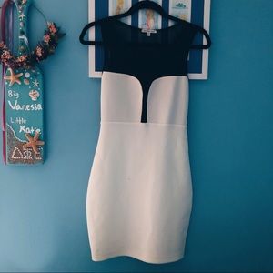 White bodycon mini dress